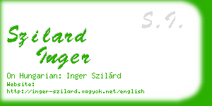 szilard inger business card